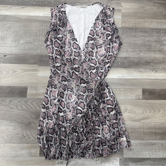 All Saints snakeskin print wrap dress ❤️ - Picture 4 of 9